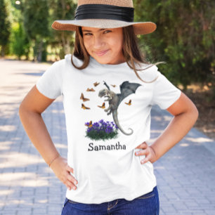 T-Shirt Bébé mignon Dragon avec Papillons Ressort