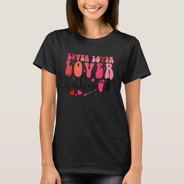 T-shirt Bébé mignon Enceinte Saint Valentin Grossesse (Devant)
