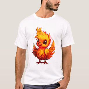 T-shirt Bébé mignon flamboyant Phoenix se levant des cendr