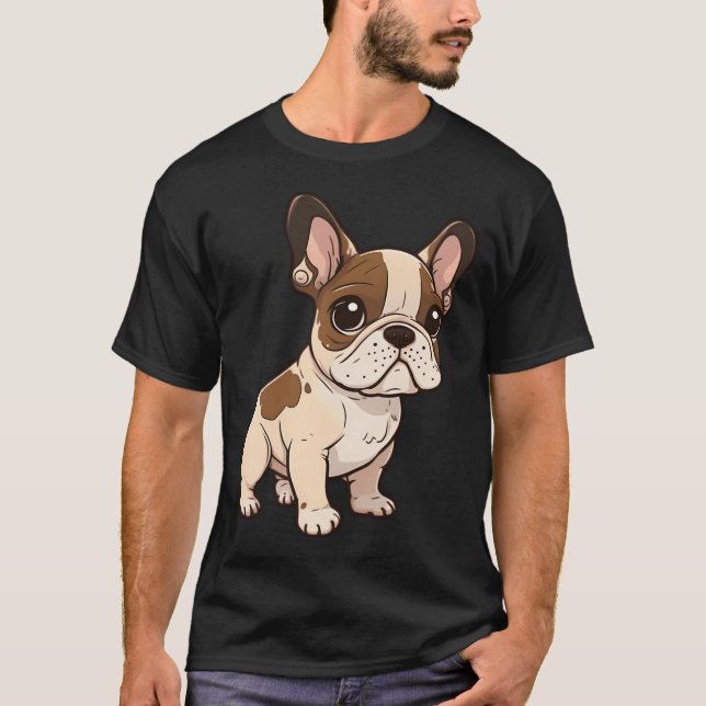 T-shirt Bébé Mignon Frenchie Bouledogue Français (Devant)