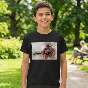 T-shirt Bébé mignon, heureux et jouant Eléphant asiatique