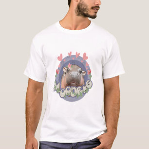 T-shirt Bébé mignon Hippo Moo Deng Bouncy Pig in Thai Hipp