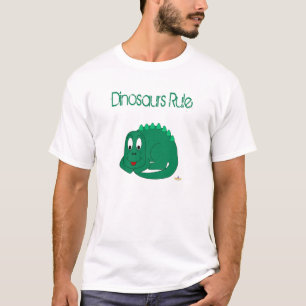 T-shirt Bébé mignon Lt Vert Dinosaures Dinosaures Règle