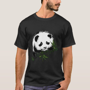 T-shirt Bébé mignon Ours Panda Avec Bambou