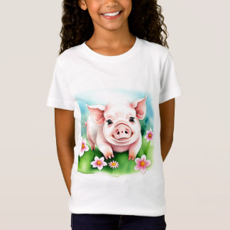 T-Shirt Bébé mignon porc