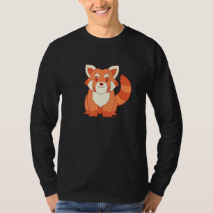T-shirt Bébé mignon Rouge Panda Faune Forêt Animal Chinois