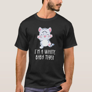 T-shirt Bébé mignon tigre blanc