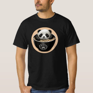 T-shirt Bébé Mignonne Panda Ours Baigner Dans Un Bowl De R