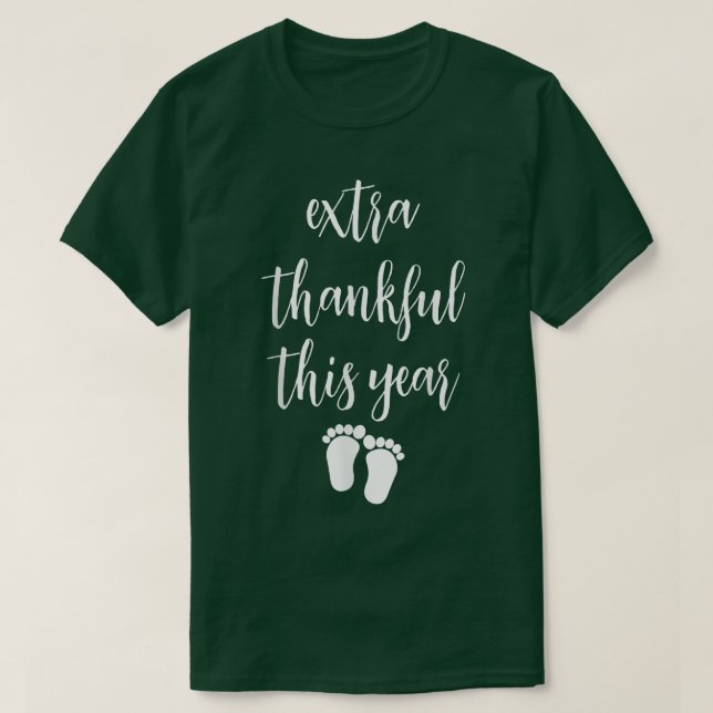 T-shirt Bébé mignonne Thanksgiving Faire-part grossesse fe (Design devant)