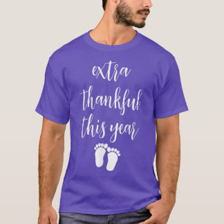 T-shirt Bébé mignonne Thanksgiving Faire-part grossesse fe