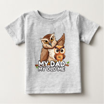 T-shirt bébé : Mon papa Mon vieux moi (gris)