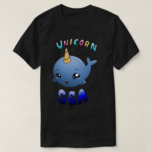 T-shirt Bébé Narwhal La licorne De La Mer (Design devant)
