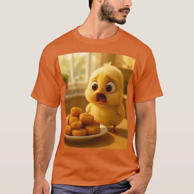 T-shirt Bébé nuggets de poulet mignons de fantaisie (Devant)