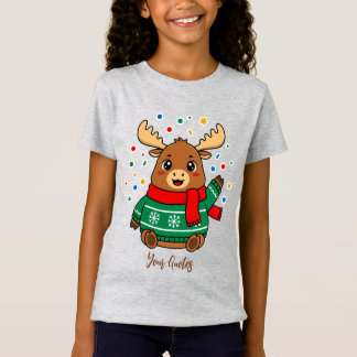 T-Shirt Bébé orignal mignon bonjour