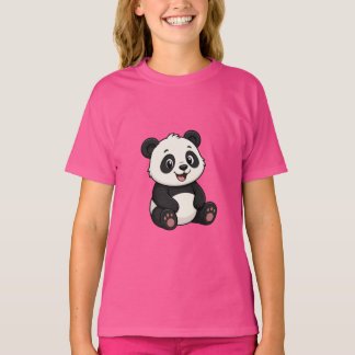 T-shirt bébé ours panda dessin animé mignon adorab