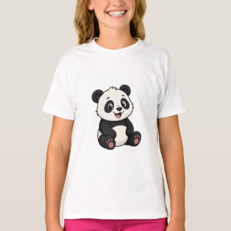 T-shirt bébé ours panda dessin animé mignon adorab