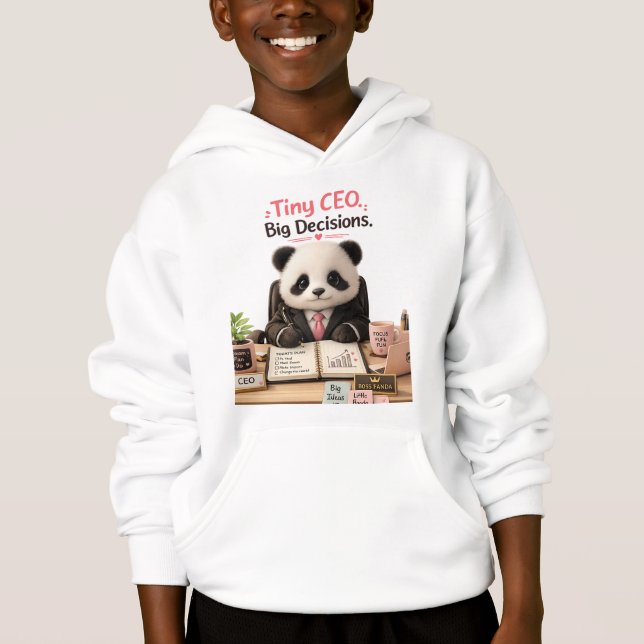 T-shirt bébé panda drôle Tiny CEO Big Decisions (Devant)