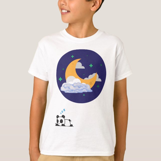 T-shirt bébé panda mignon endormi (Devant)