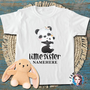 T-shirt Bébé Pandas Aquarelle Petite Soeur