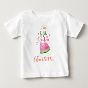 T-shirt bébé pastèque One in a melon girl tshirt