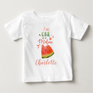 T-shirt bébé pastèque Un dans un t-shirt fille mel
