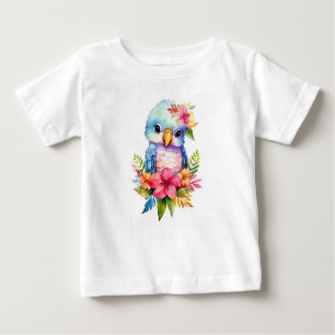 T-shirt bébé perroquet coloré