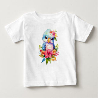 T-shirt bébé perroquet coloré