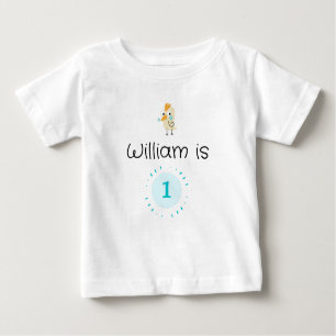 T-shirt bébé personnalisé 1er anniversaire mignon