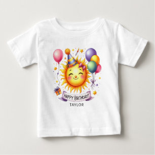 T-Shirt bébé personnalisé avec nom pour anniversai