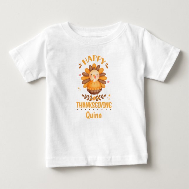 T-shirt bébé personnalisé bon thanksgiving (Devant)