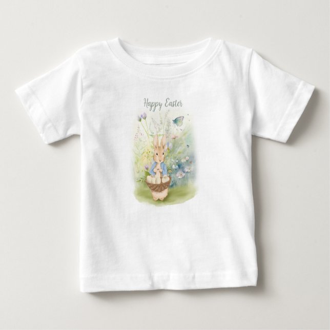 T-shirt bébé Peter Rabbit de Pâques (Devant)