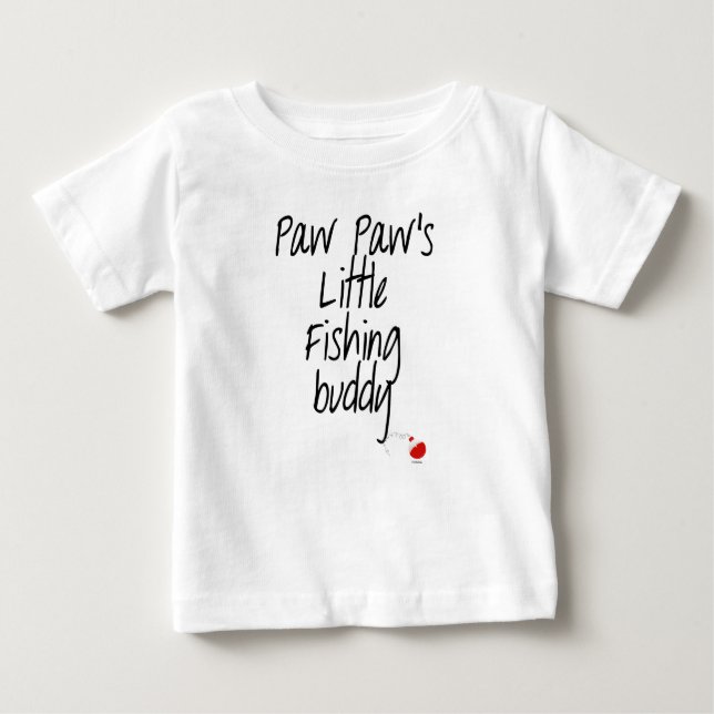 T-shirt bébé petit pote de pêche de Paw Paw (Devant)