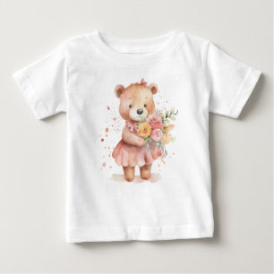 t-shirt bébé petite fille en peluche