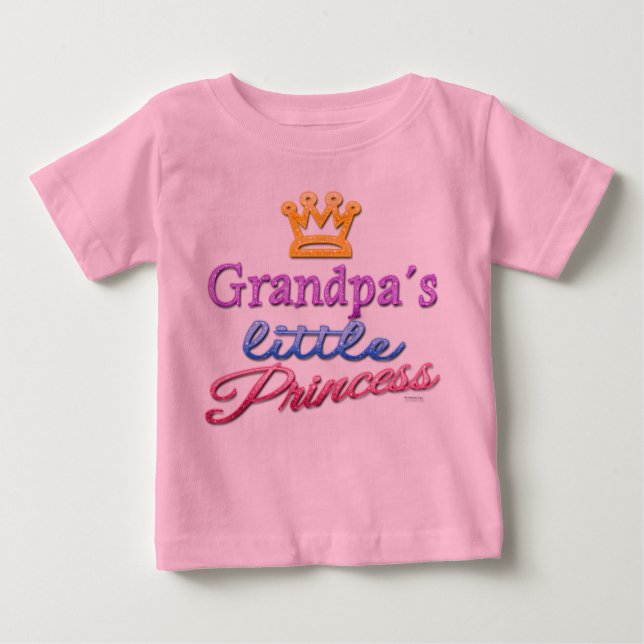 T-shirt bébé petite princesse de grand-père (Devant)