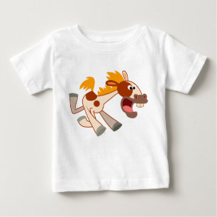 T-shirt bébé Pinto Horse caricaturale animé