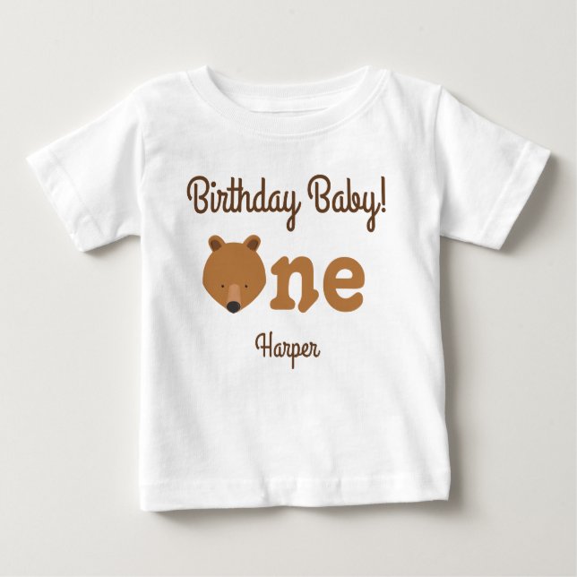 T-shirt bébé pour bébé de premier anniversaire (Devant)