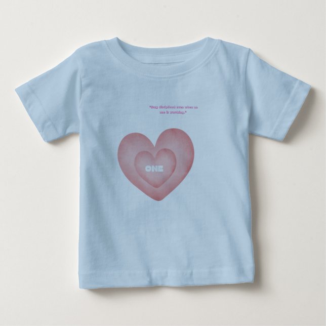 T-Shirt bébé pour le premier anniversaire "ONE" av (Devant)