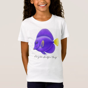 T-Shirt Bébé pourpre de filles de Sailfin Tang - dessus 