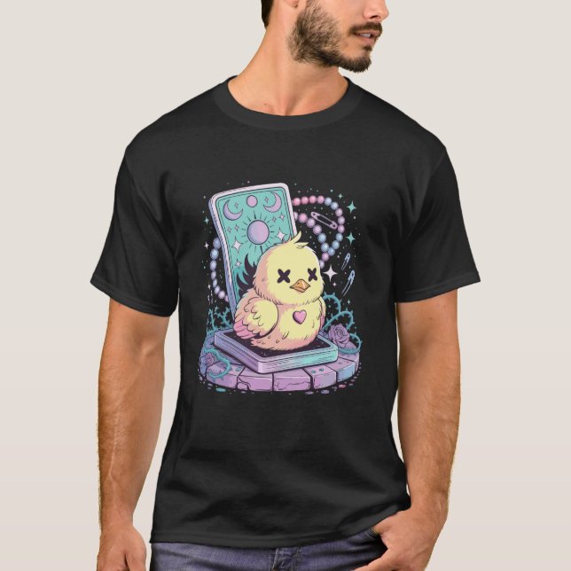 T-shirt Bébé Poussin Goth Pastel (Devant)