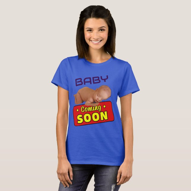 T-shirt Bébé qui arrive bientôt (Devant entier)