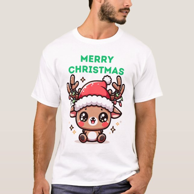T-shirt Bébé Reindeer - Joyeux Noël (Devant)
