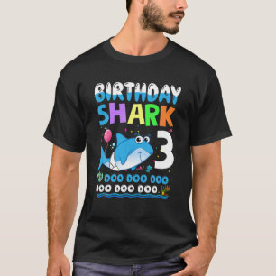T-shirt Bébé requin 3 ans 3ème anniversaire Doo Doo Doo