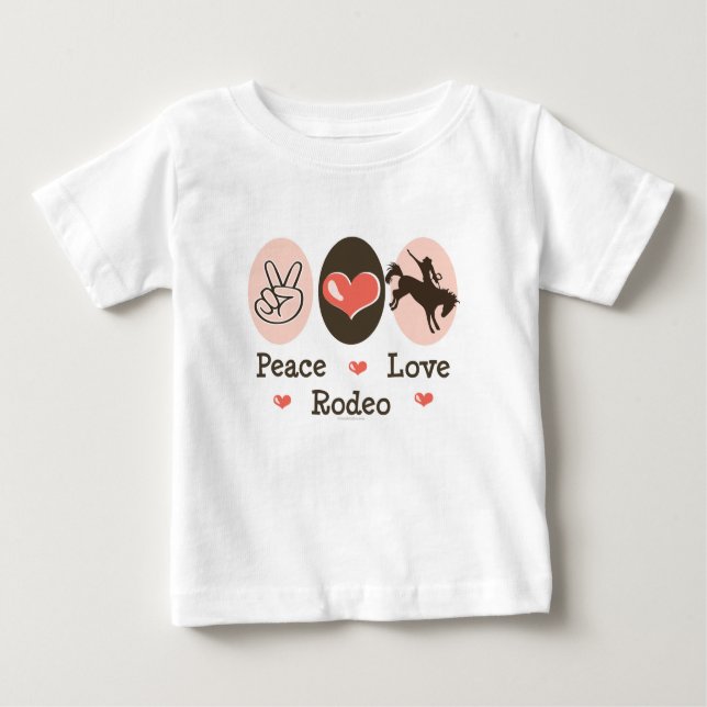 T-shirt bébé Rodéo Peace Love (Devant)