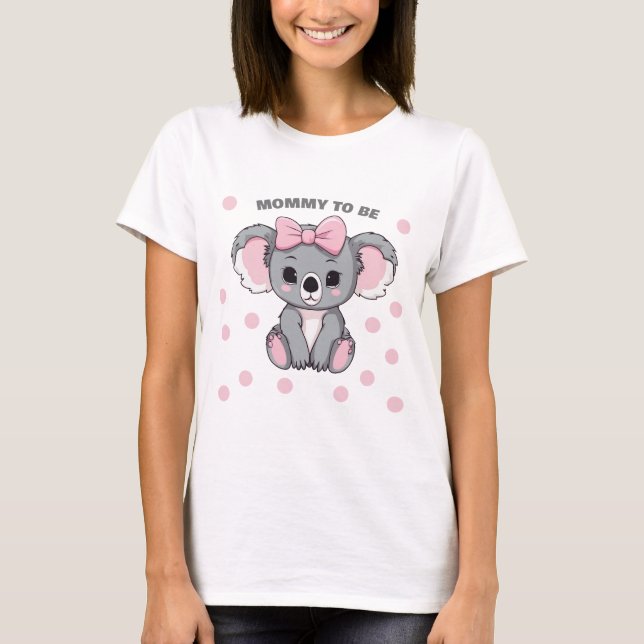 T-shirt Bébé rose Koala Ours (Devant)