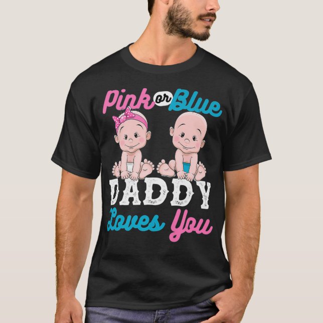 T-shirt Bébé Rose Ou Bleu Conçu Pour La Grossesse Cadeau  (Devant)