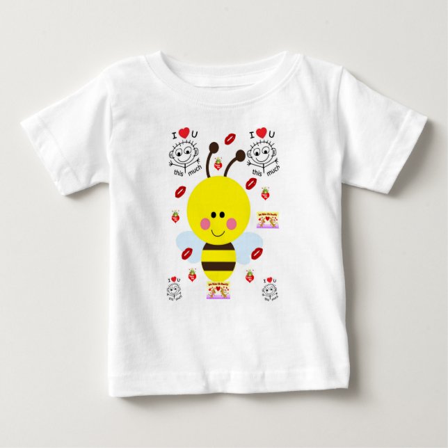 T-shirt bébé Saint Valentin (Devant)