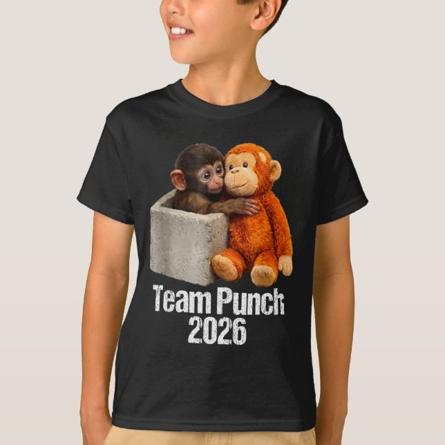 T-shirt Bébé singe équipe de singe mignon coup de poing 20 (Devant)