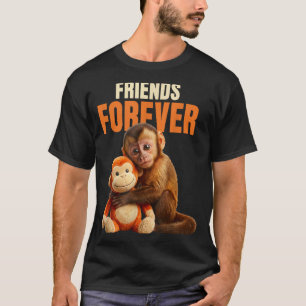 T-shirt Bébé singe frappe amis pour toujours