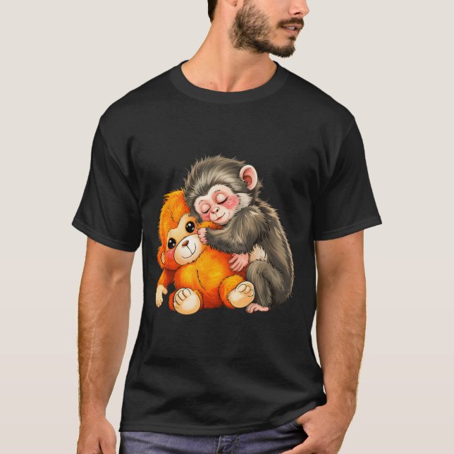 T-shirt Bébé singe poing  (Devant)