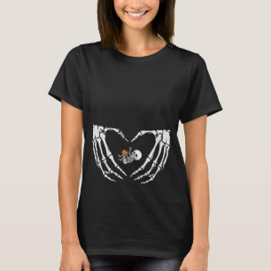 T-shirt Bébé Squelette Coeur main Halloween rayon X Grosse